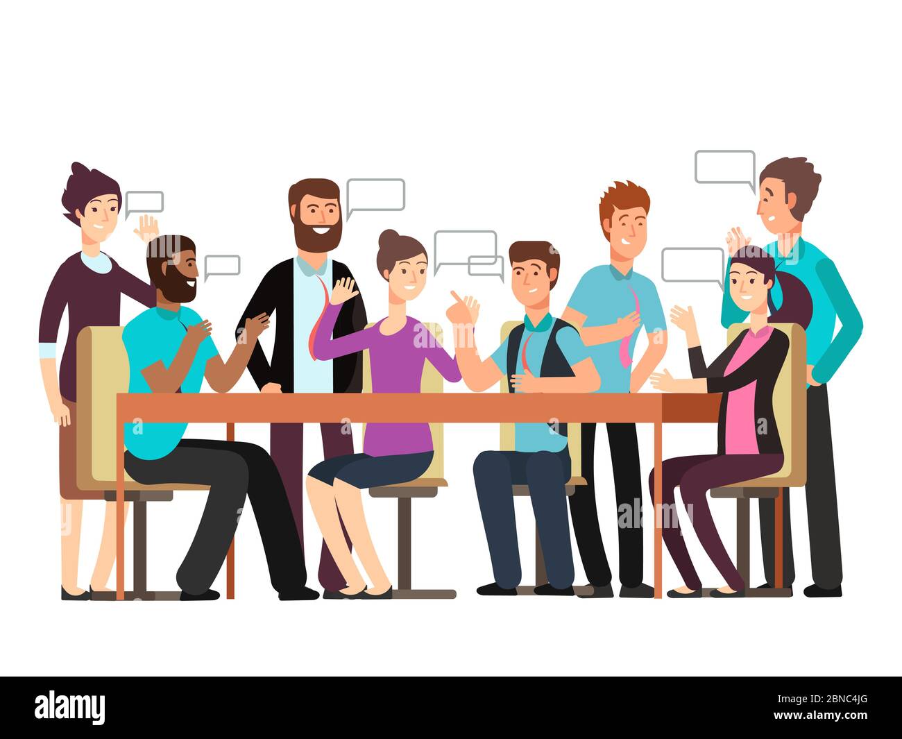 Cartoon Group Of People Talking