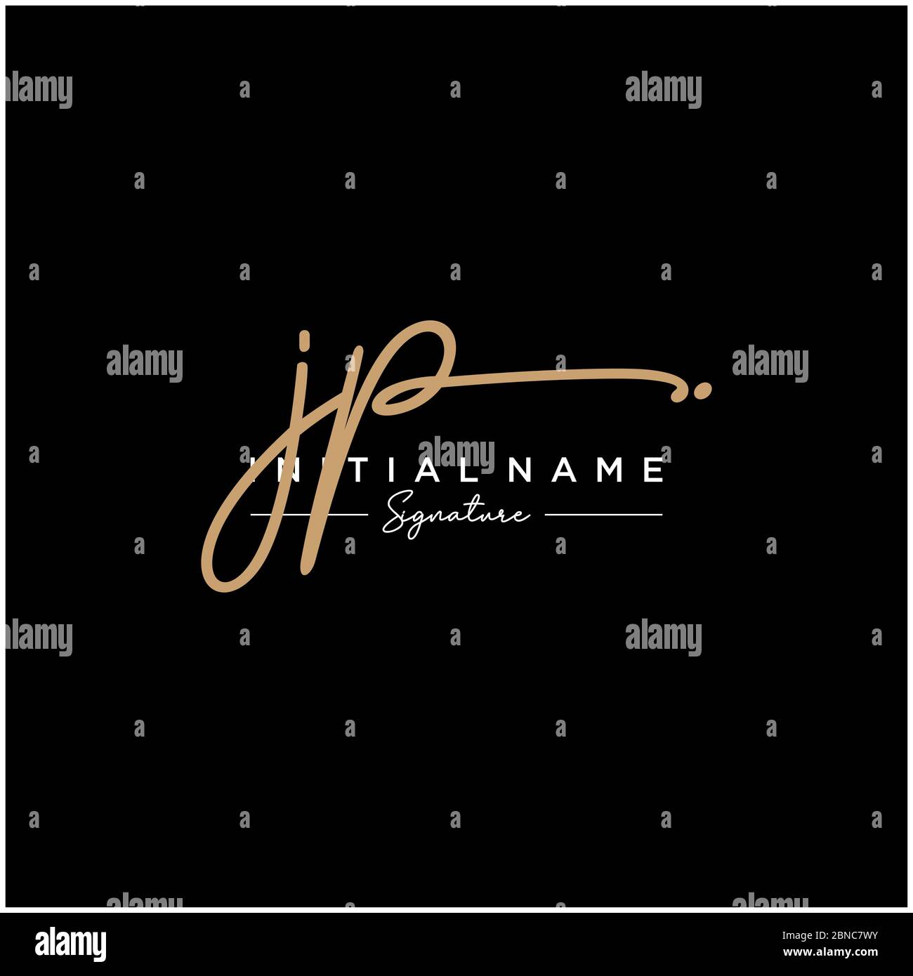 Letter JP Signature Logo Template Vector Stock Vector Image & Art Alamy