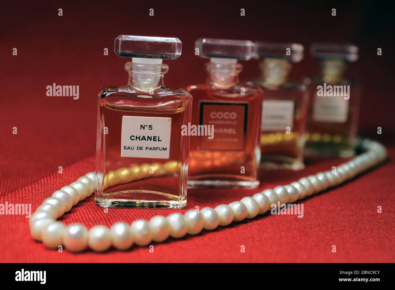 Kolkata, India on 13th May in 2020 : Chanel perfume bottles