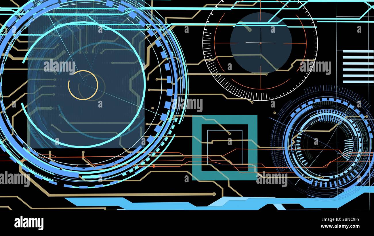 abstract technology background with clock Stock Photo - Alamy