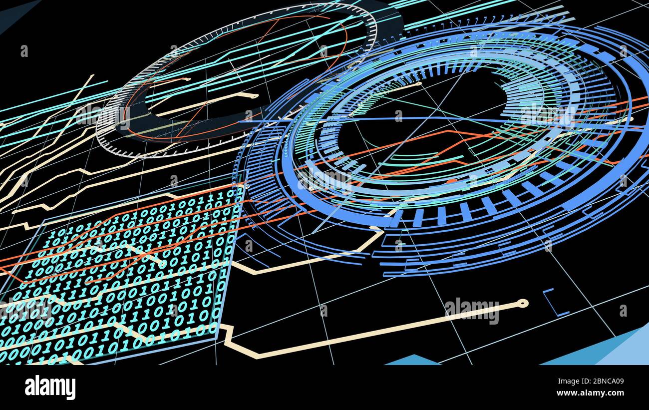 abstract technology background with binary code Stock Photo - Alamy
