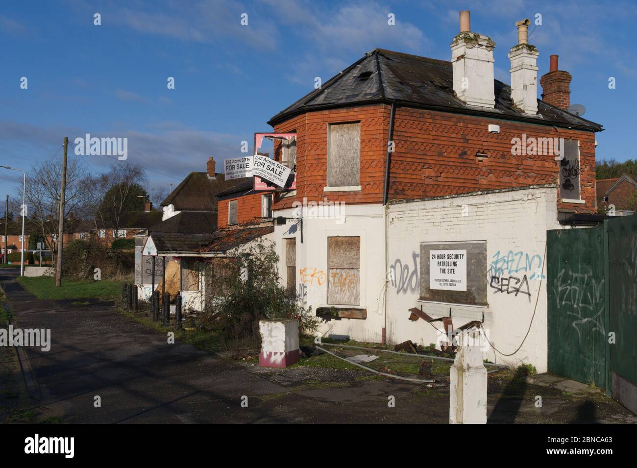 Derelict pub for sale at least three years derelict on the A4 in