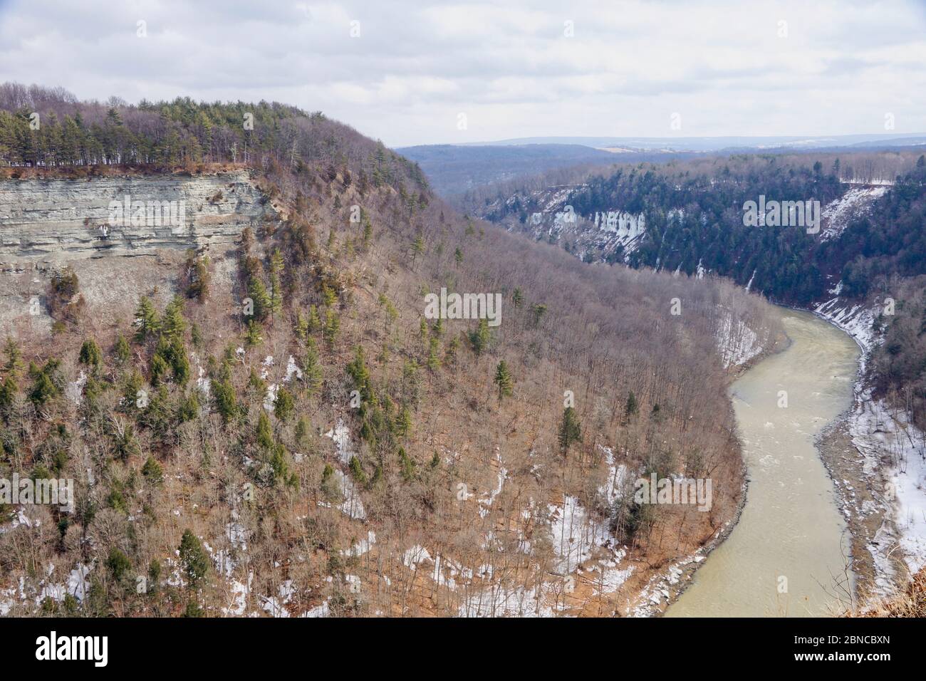Letchworth State Park in Upstate New York in winter Stock Photo Alamy
