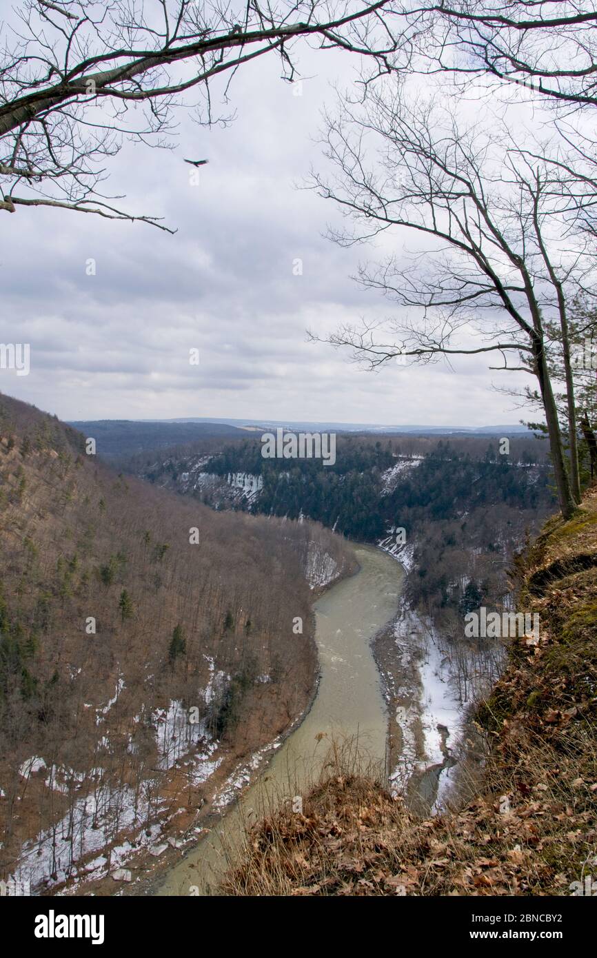 Letchworth State Park in Upstate New York in winter Stock Photo Alamy