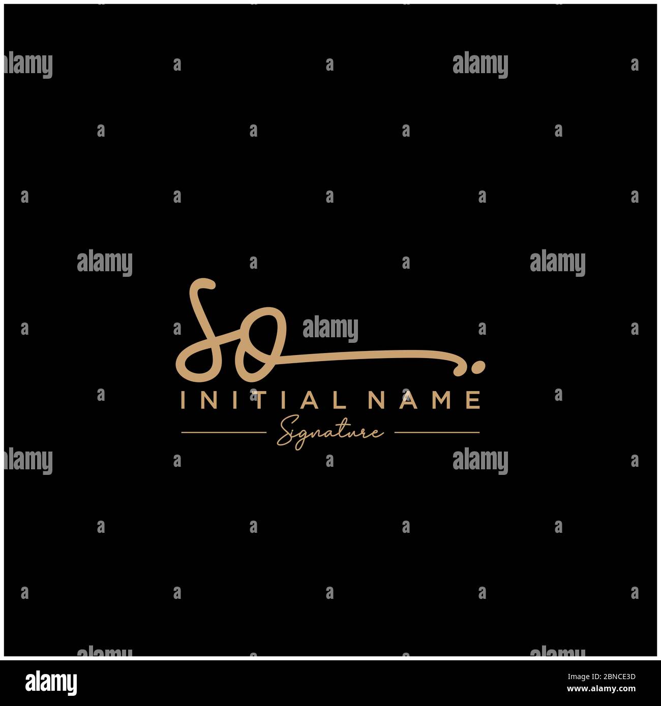 Letter SO Signature Logo Template Vector Stock Vector Image & Art - Alamy