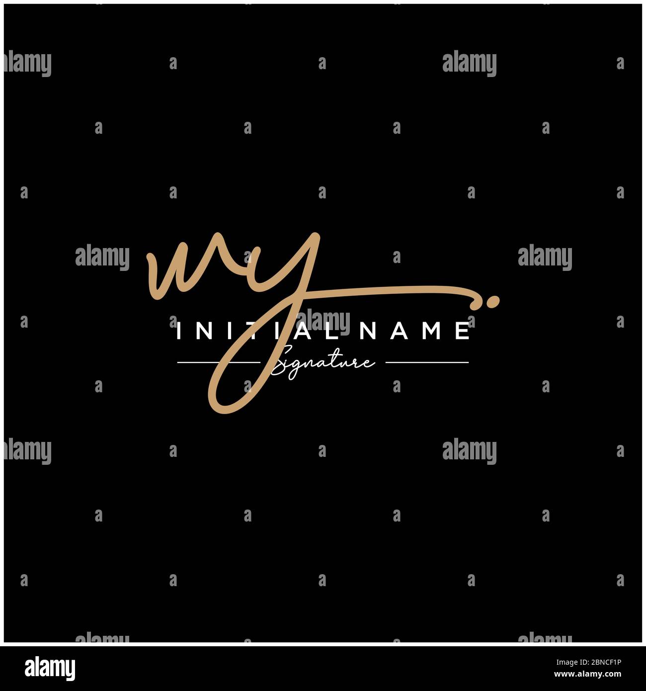 Letter WY Signature Logo Template Vector Stock Vector