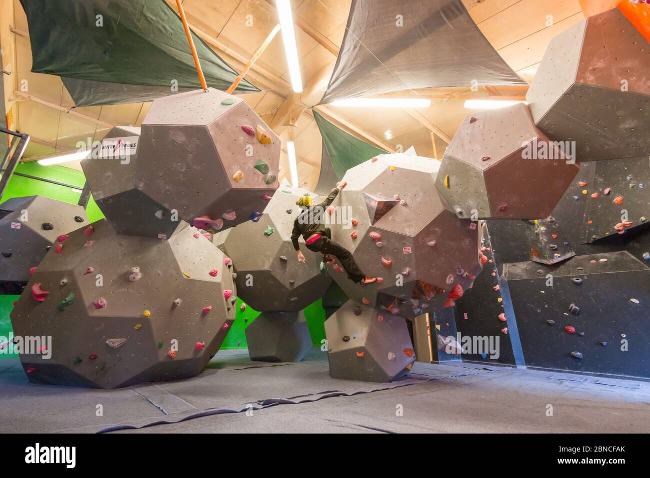 Indoor Bouldering and climbing wall at ROKT in Brighouse, West