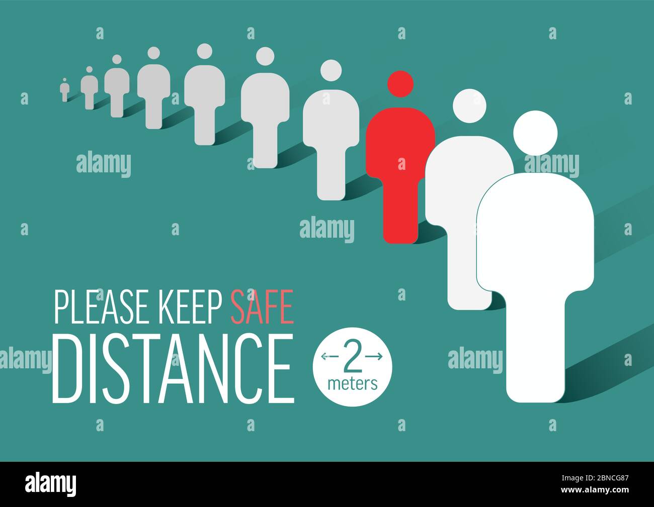 Covid 19 Prevention Infographic Template People Safe Distance In The Queue Minimum 2 Meters Flyer Or Poster Stock Vector Image Art Alamy