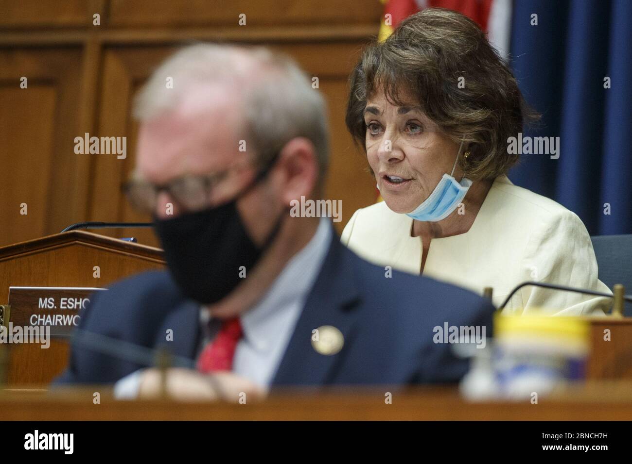 Washington, United States. 14th May, 2020. Committee Chairwoman Anna Eshoo delivers opening remarks during the House Energy and Commerce Subcommittee on Health hearing to discuss protecting scientific integrity in response to the coronavirus outbreak on Capitol Hill in Washington, DC on Thursday, May 14, 2020. Pool Photo by Shawn Thew/UPI Credit: UPI/Alamy Live News Stock Photo