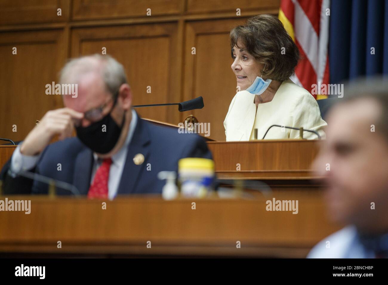 Washington, United States. 14th May, 2020. Committee Chairwoman Anna Eshoo delivers opening remarks during the House Energy and Commerce Subcommittee on Health hearing to discuss protecting scientific integrity in response to the coronavirus outbreak on Capitol Hill in Washington, DC on Thursday, May 14, 2020. Pool Photo by Shawn Thew/UPI Credit: UPI/Alamy Live News Stock Photo