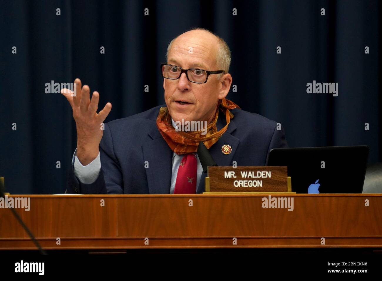 Washington, United States. 14th May, 2020. Rep. Greg Walden (R-Ore.) asks a parliamentary inquiry during a House Energy and Commerce Subcommittee on Health hearing to discuss protecting scientific integrity in response to the coronavirus outbreak on Capitol Hill in Washington, DC on Thursday, May 14, 2020. Pool Photo by Greg Nash/UPI Credit: UPI/Alamy Live News Stock Photo