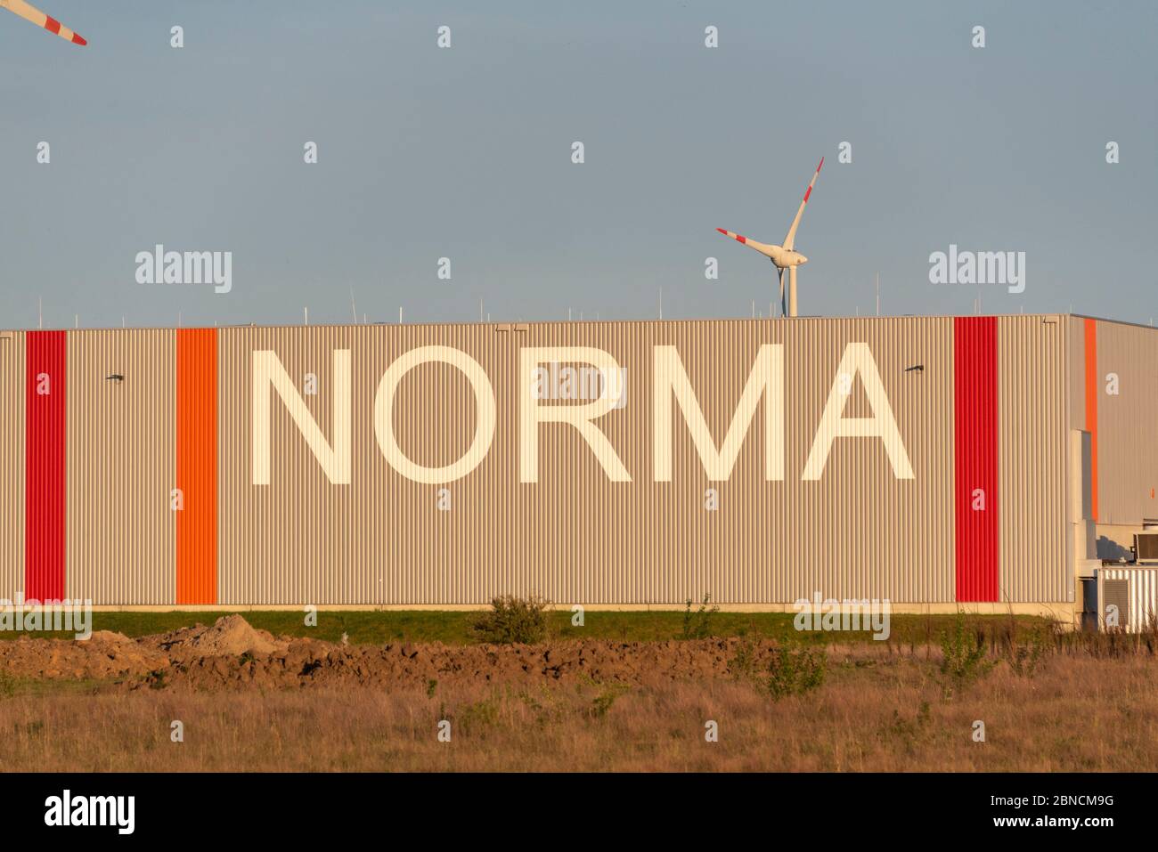 Magdeburg, Germany. 09th May, 2020. View of the logistics centre of the food discounter Norma in Magdeburg. Credit: Stephan Schulz/dpa-Zentralbild/ZB/dpa/Alamy Live News Stock Photo