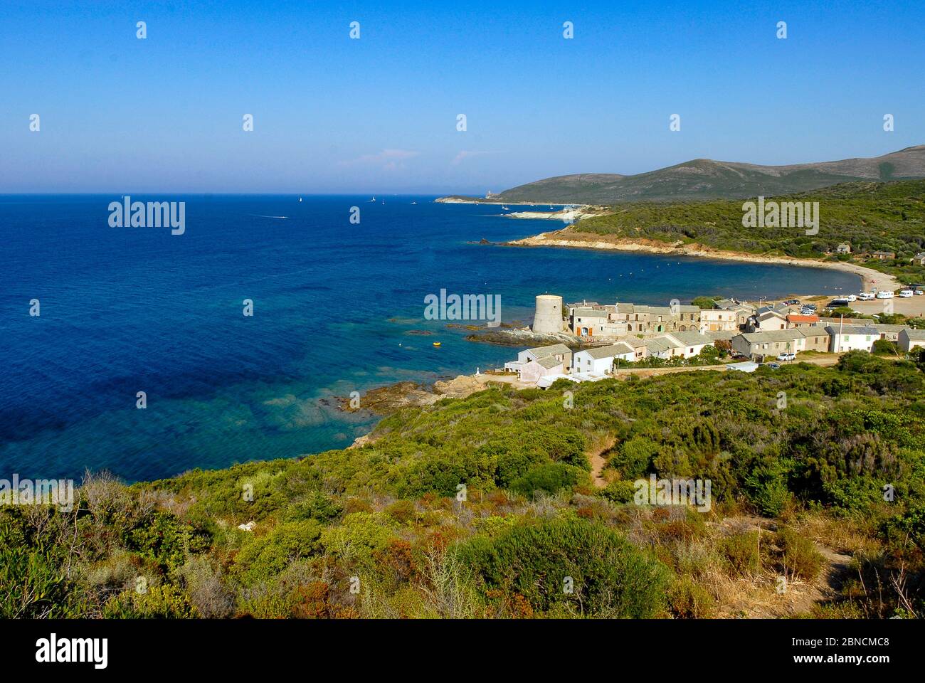 Tollare village on Corsica Cape, North Corsica, france Stock Photo