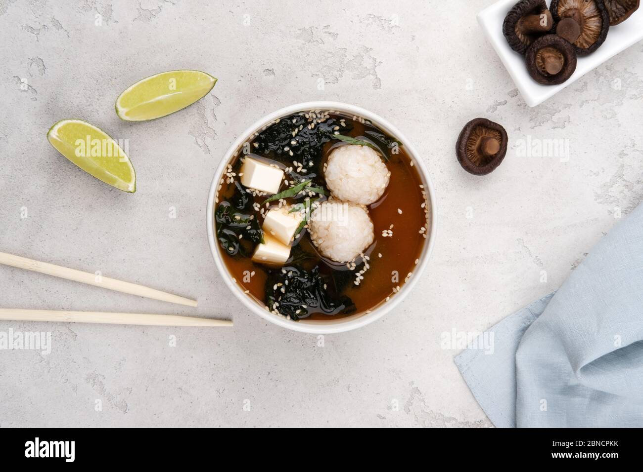 Miso soup. A traditional Japanese dish Stock Photo Alamy