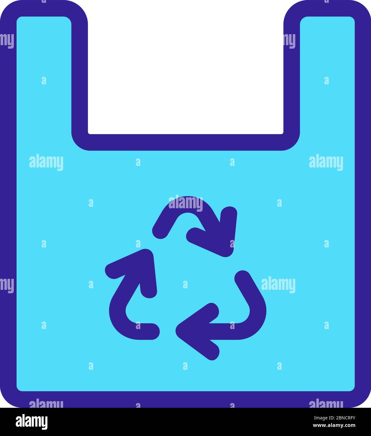 plastic recycling icon vector outline illustration Stock Vector Image ...