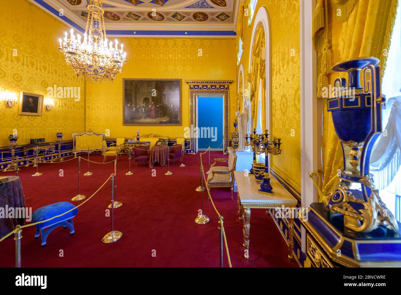 Saint Petersburg, Russia - October 15 2019.  interior of Catherine palace, Tsarskoye Selo, Pushkin. Stock Photo