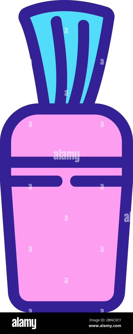 horizontal napkin holder icon vector outline illustration Stock Vector