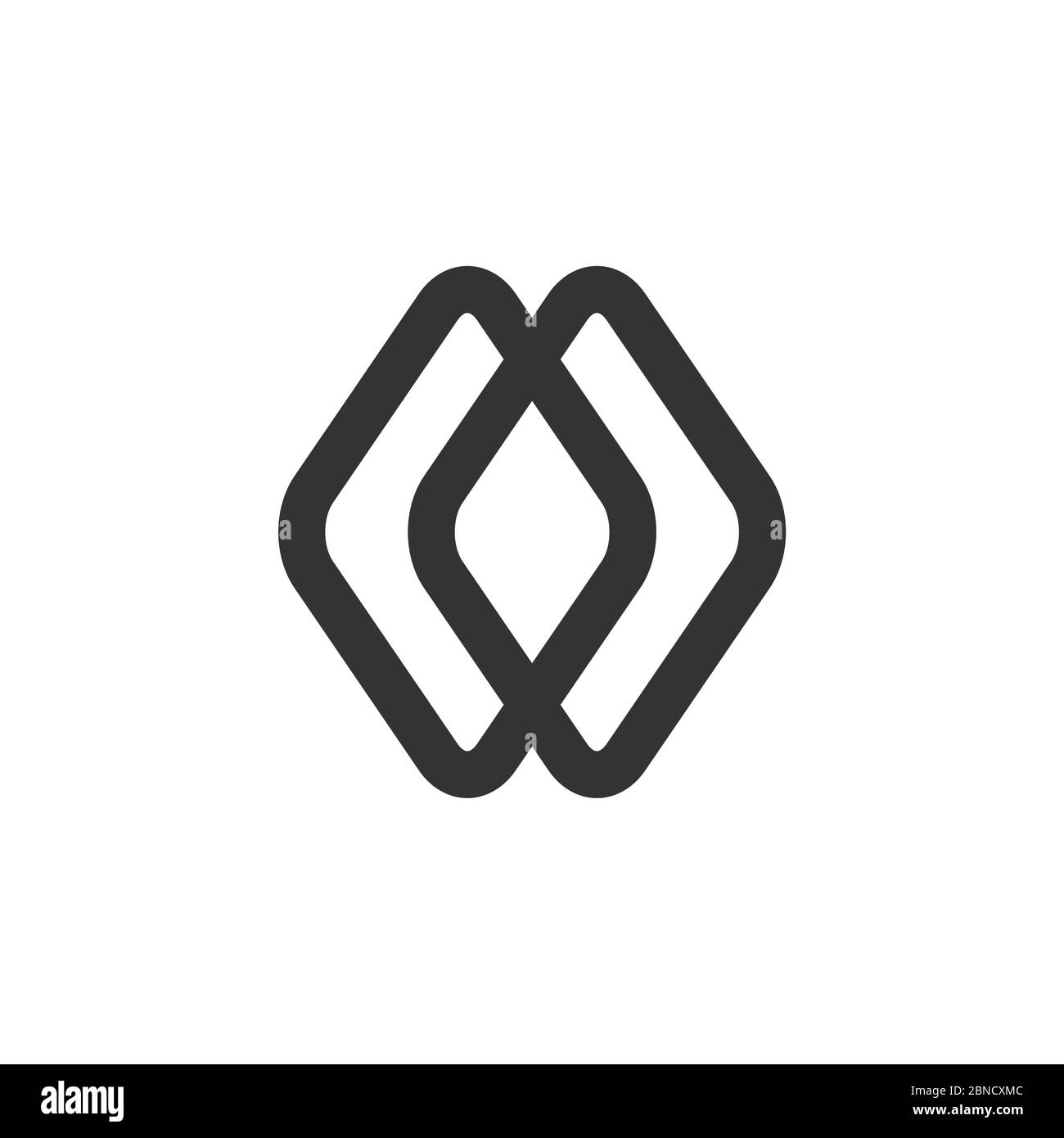 Abstract Line Two Diamond Logo Template Illustration Design. Vector EPS