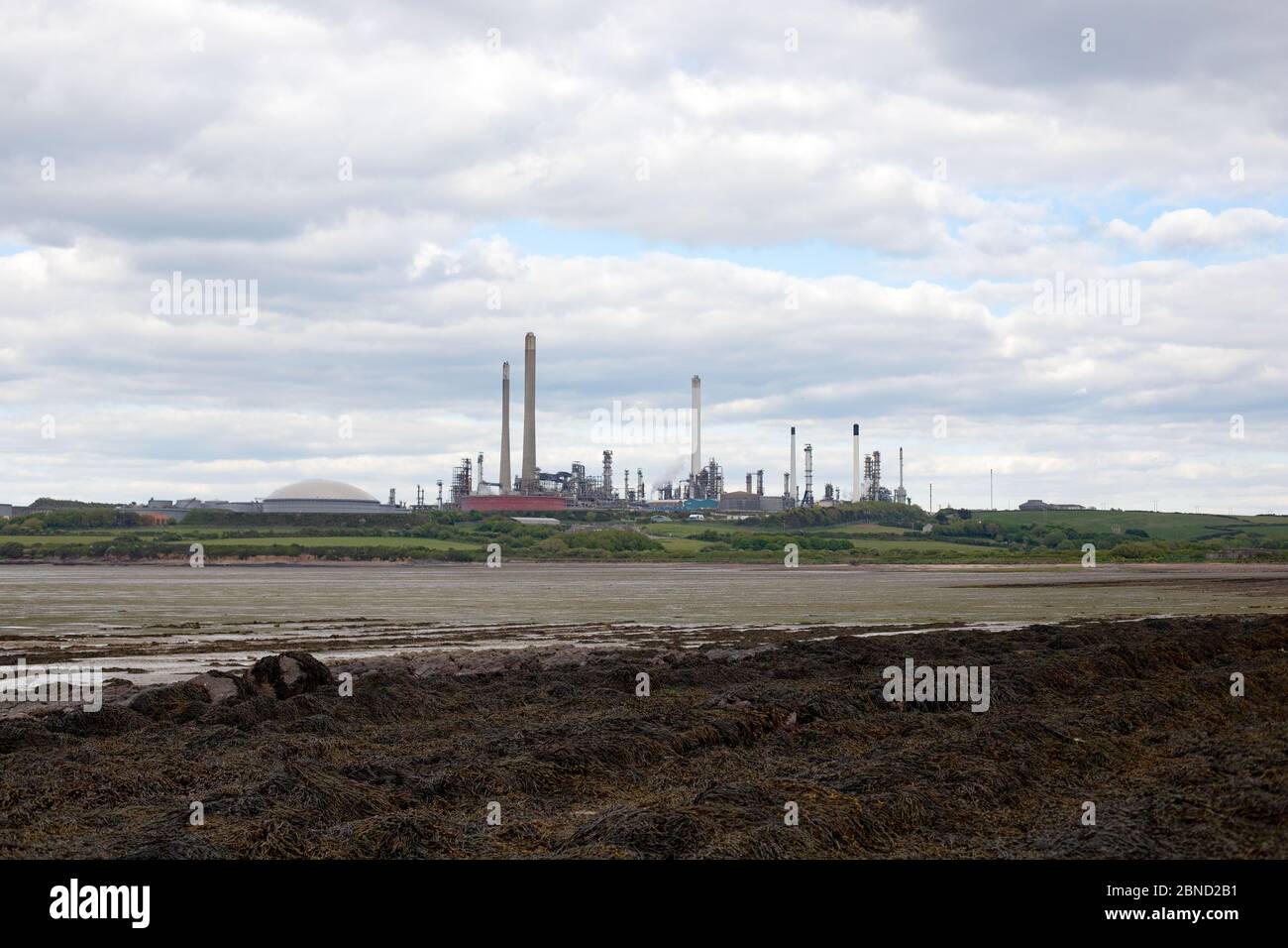 Oil Refinery, Pembrokeshire Stock Photo
