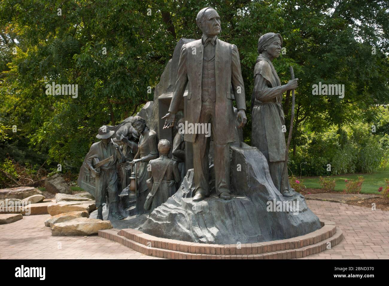 Underground railroad sculpture Battle Creek Michigan Stock Photo Alamy