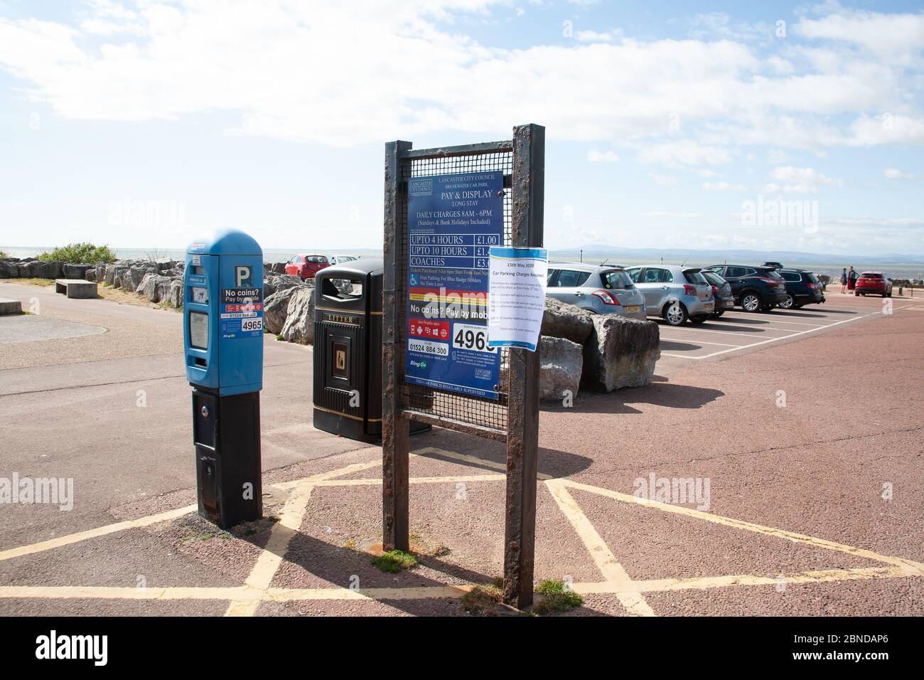 Morecambe Lancashire, United Kingdom. 14th May, 2020. Car Parking Charges have been reintroduced