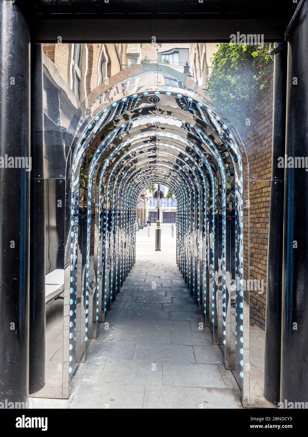 Lit archway in Covent Garden London UK Stock Photo