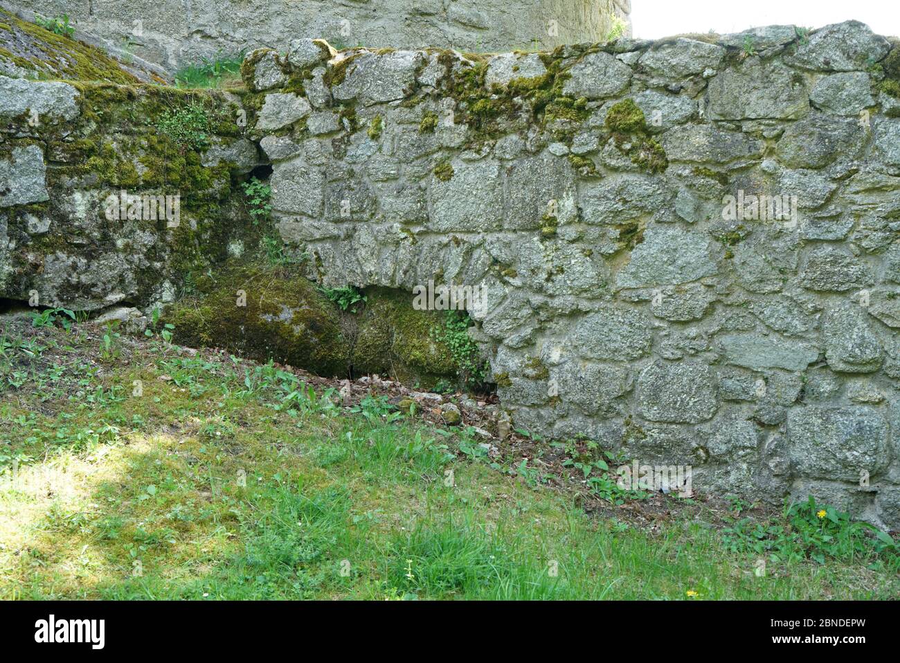 Artfully built walls with natural stone Stock Photo