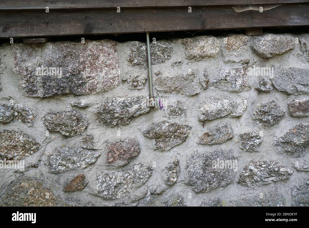 Artfully built walls with natural stone Stock Photo