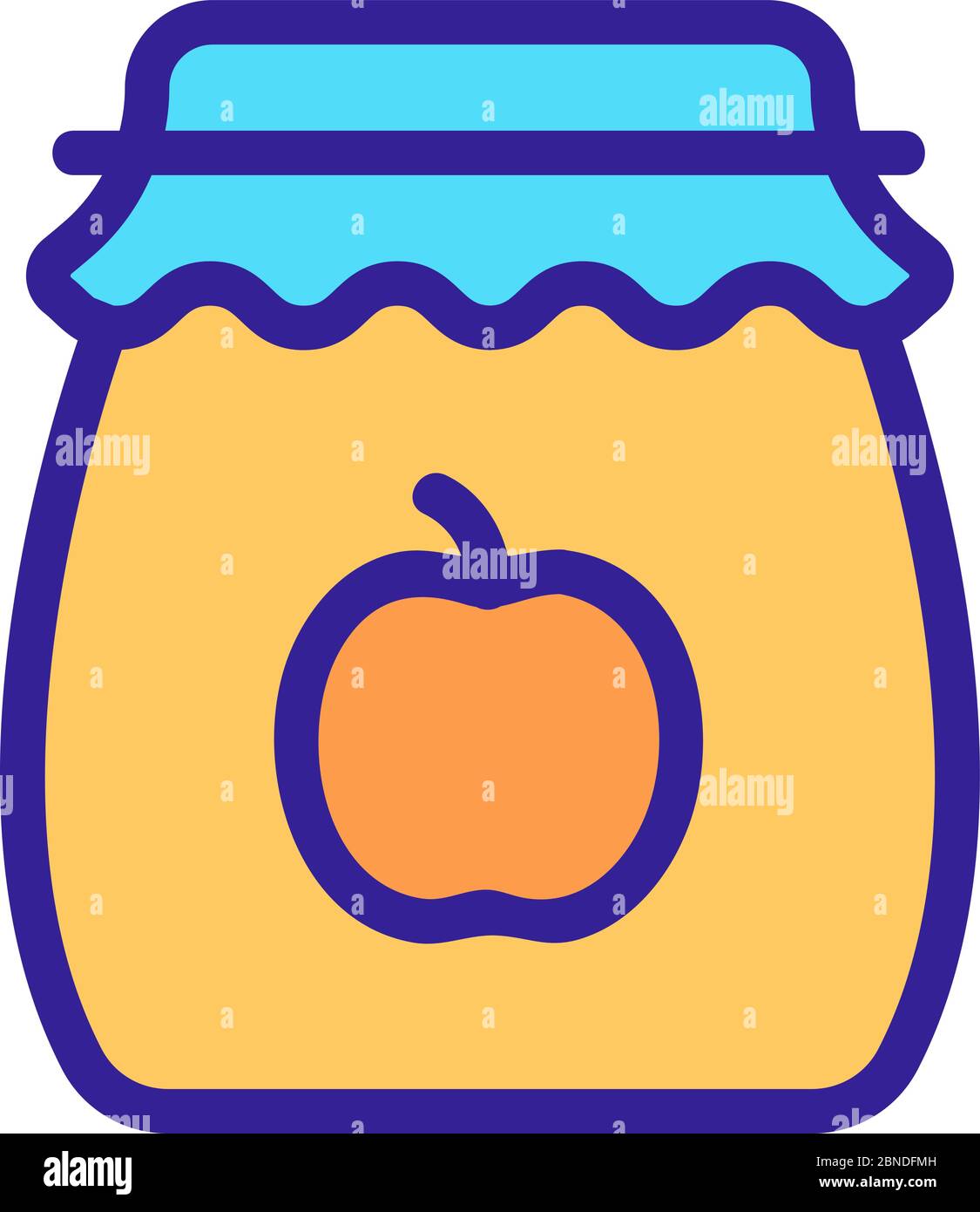 canned apple jam icon vector outline illustration Stock Vector Image