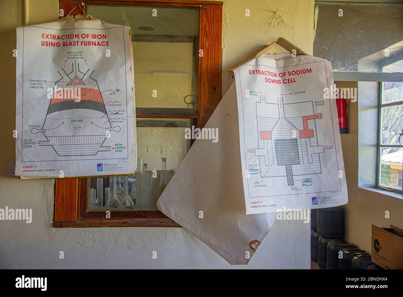 Science lab at a Kenya school Stock Photo