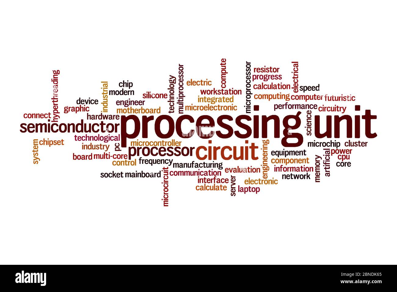 Processing unit cloud concept on white background Stock Photo - Alamy