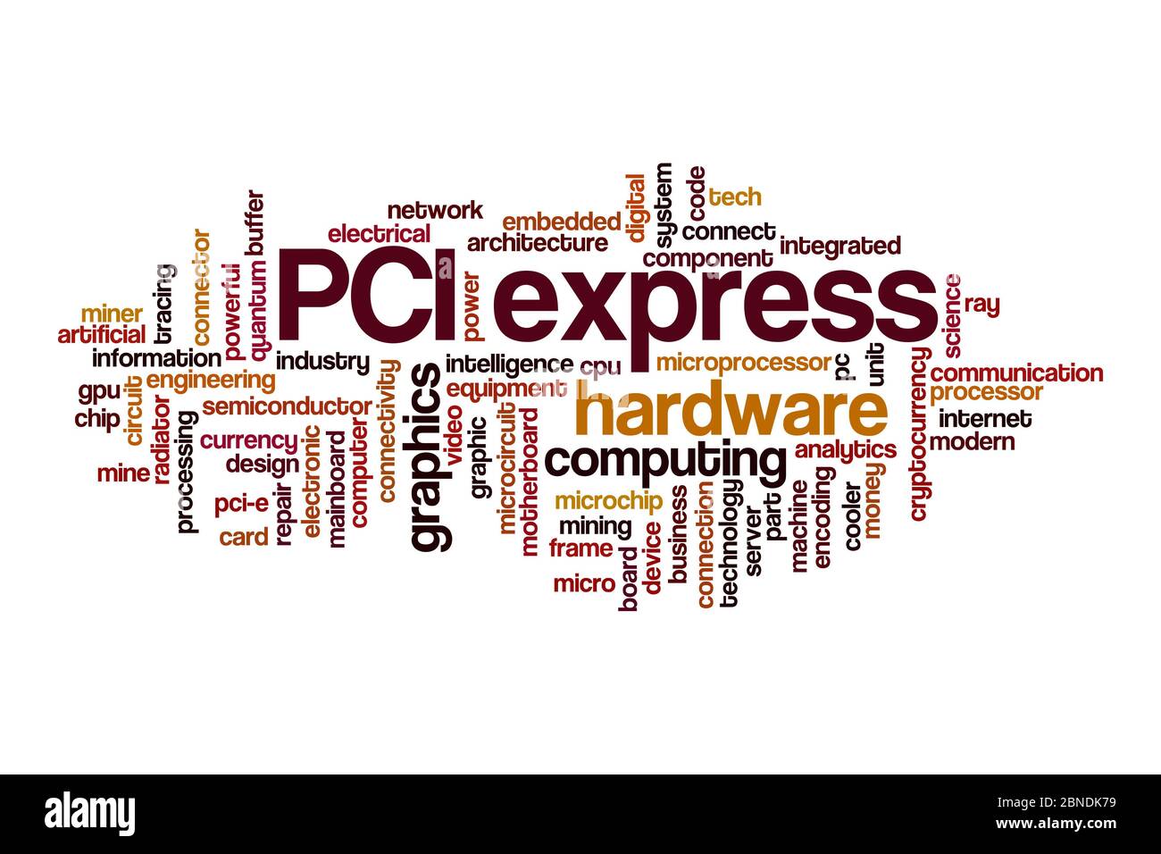 PCI express cloud concept on white background Stock Photo