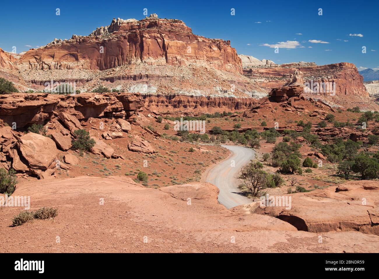 The Castle from Panorama Point, Capitol Reef National Park, Utah, United States. Stock Photo