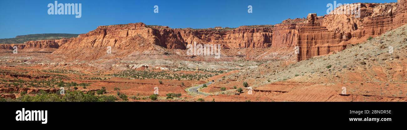 Capitol Reef from Panorama Point, Capitol Reef National Park, Utah, United States. Stock Photo