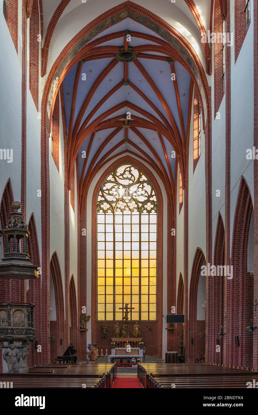 Interior of Cathedral of St. Mary Magdalene, Wroclaw Stock Photo