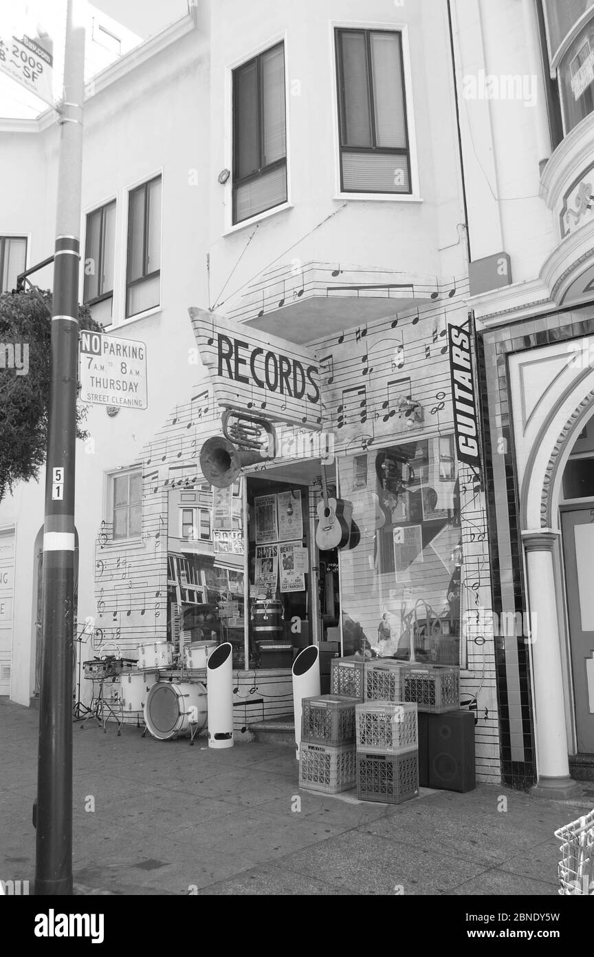 Record shop in San Francisco California USA Stock Photo Alamy