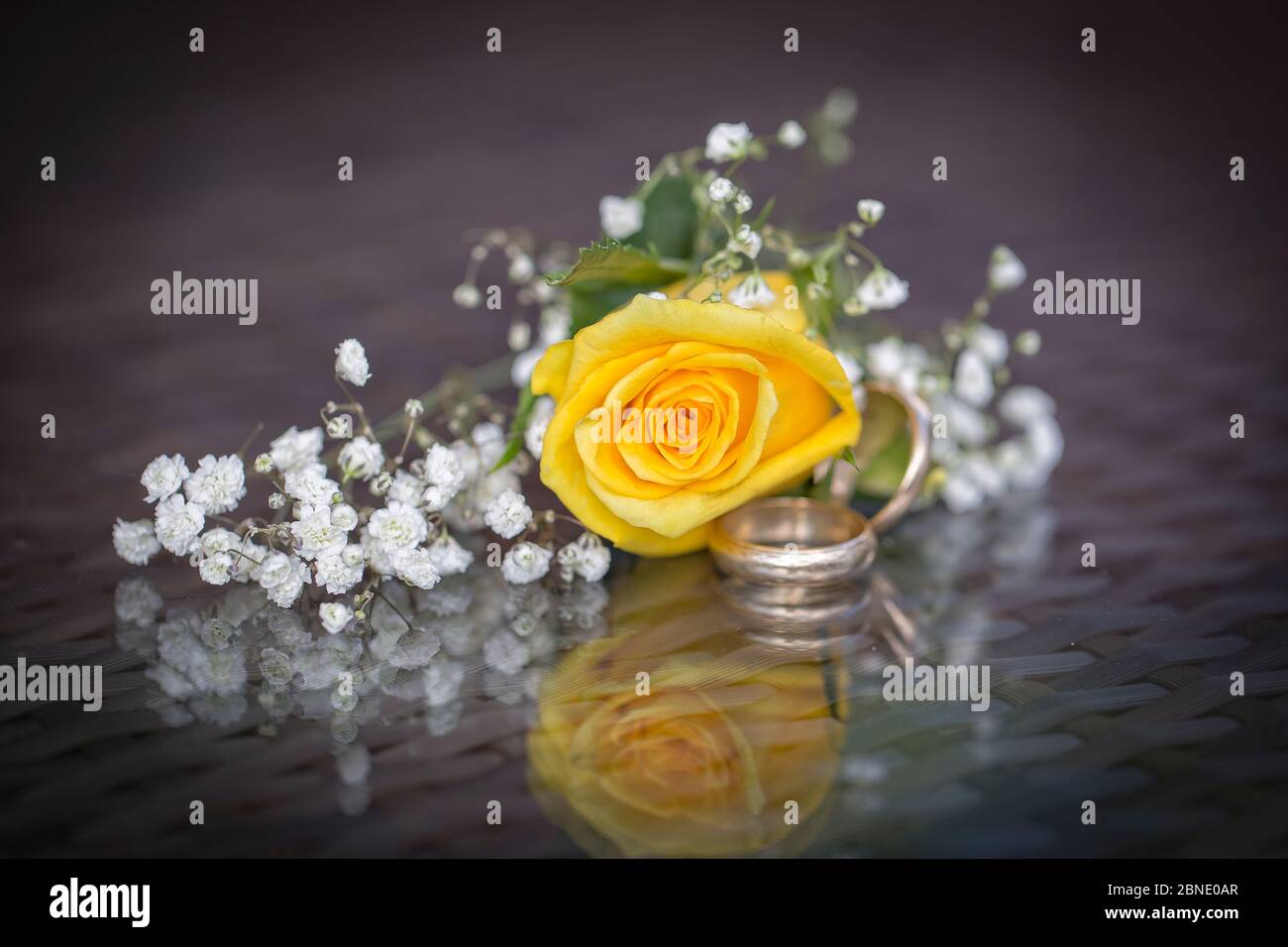 Bouquet of English Roses Stock Photo