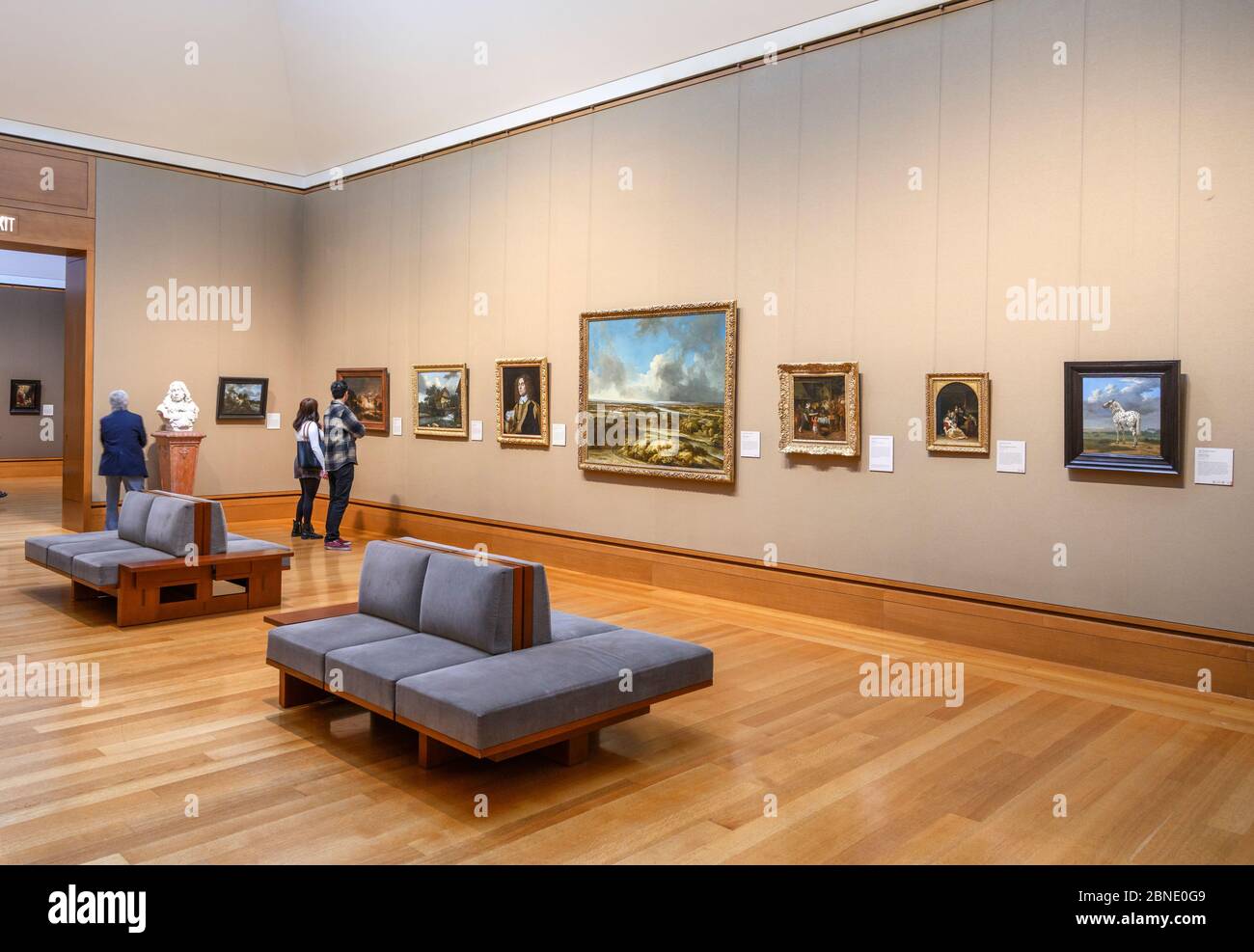 Gallery in the Getty Center museum, Brentwood, Los Angeles, California, USA Stock Photo