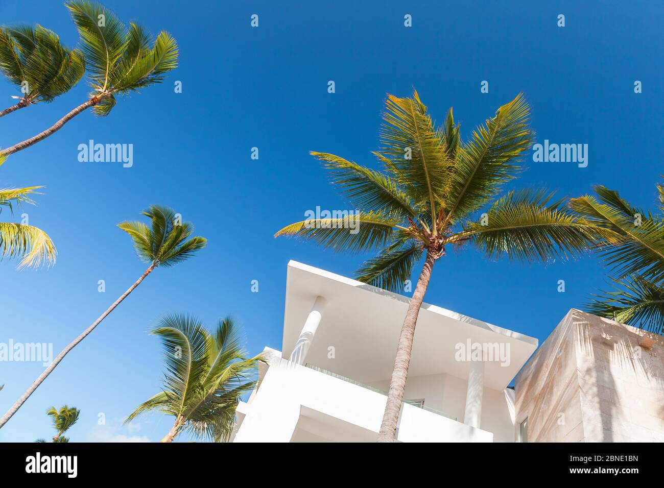 Abstract architecture background with white concrete exterior fragment ...