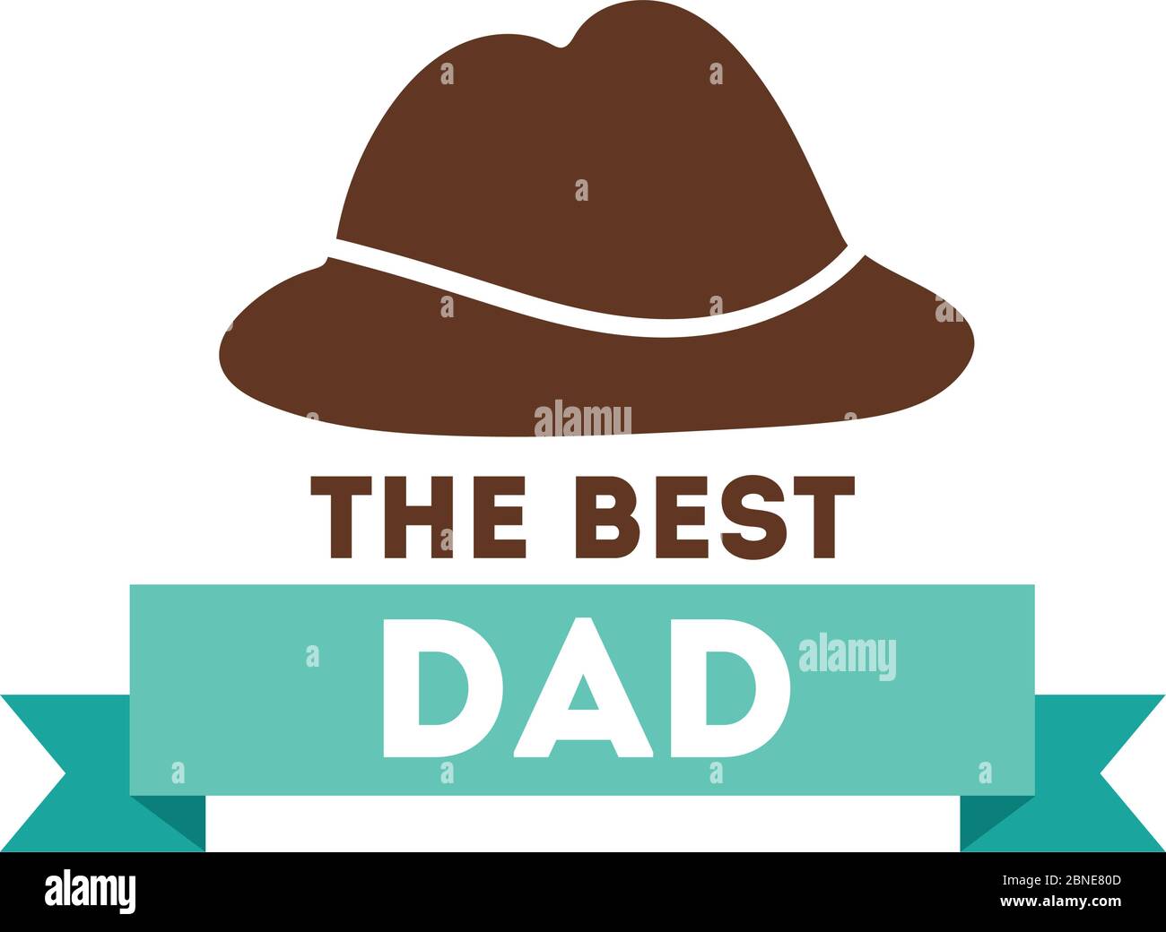 happy fathers day seal with hat flat style Stock Vector Image & Art - Alamy