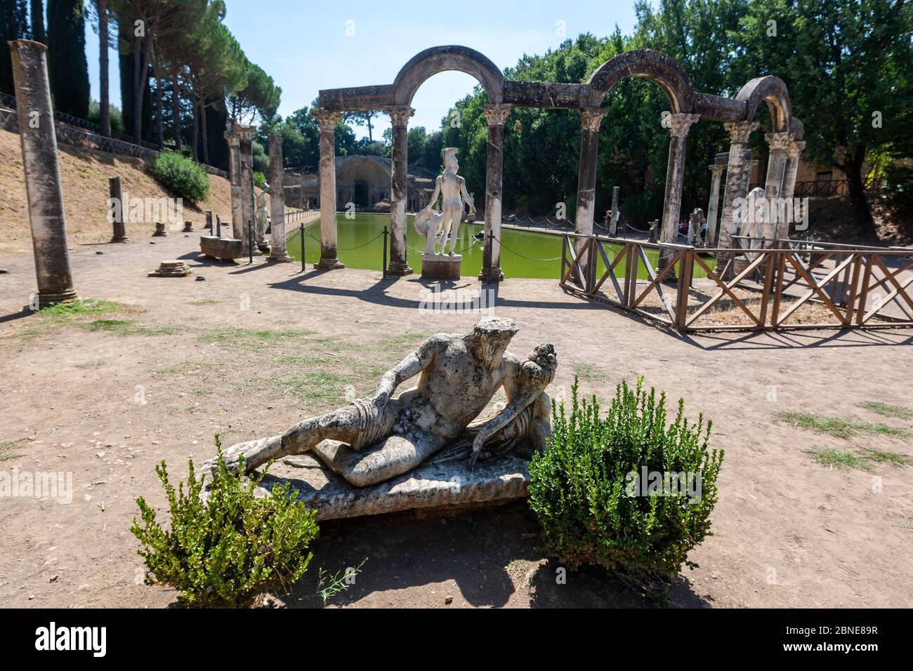 The Villa S Recreation Of Canopus Villa Adriana Hadrian S Villa Tivoli Italy Stock Photo Alamy