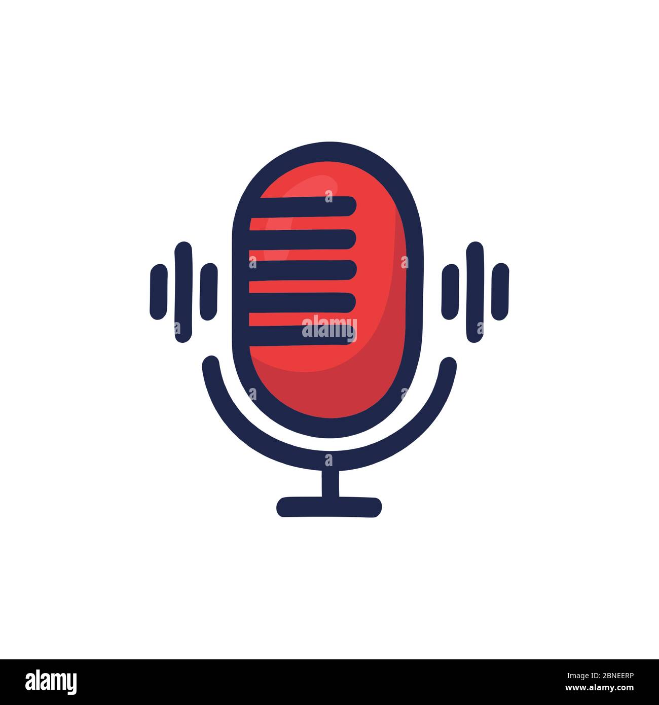 Illustration of doodle microphone. Hand drawn cartoon doodle style. Simple  brush strokes. Cartoon microphone graphic design for card, poster, postcard  Stock Vector Image & Art - Alamy