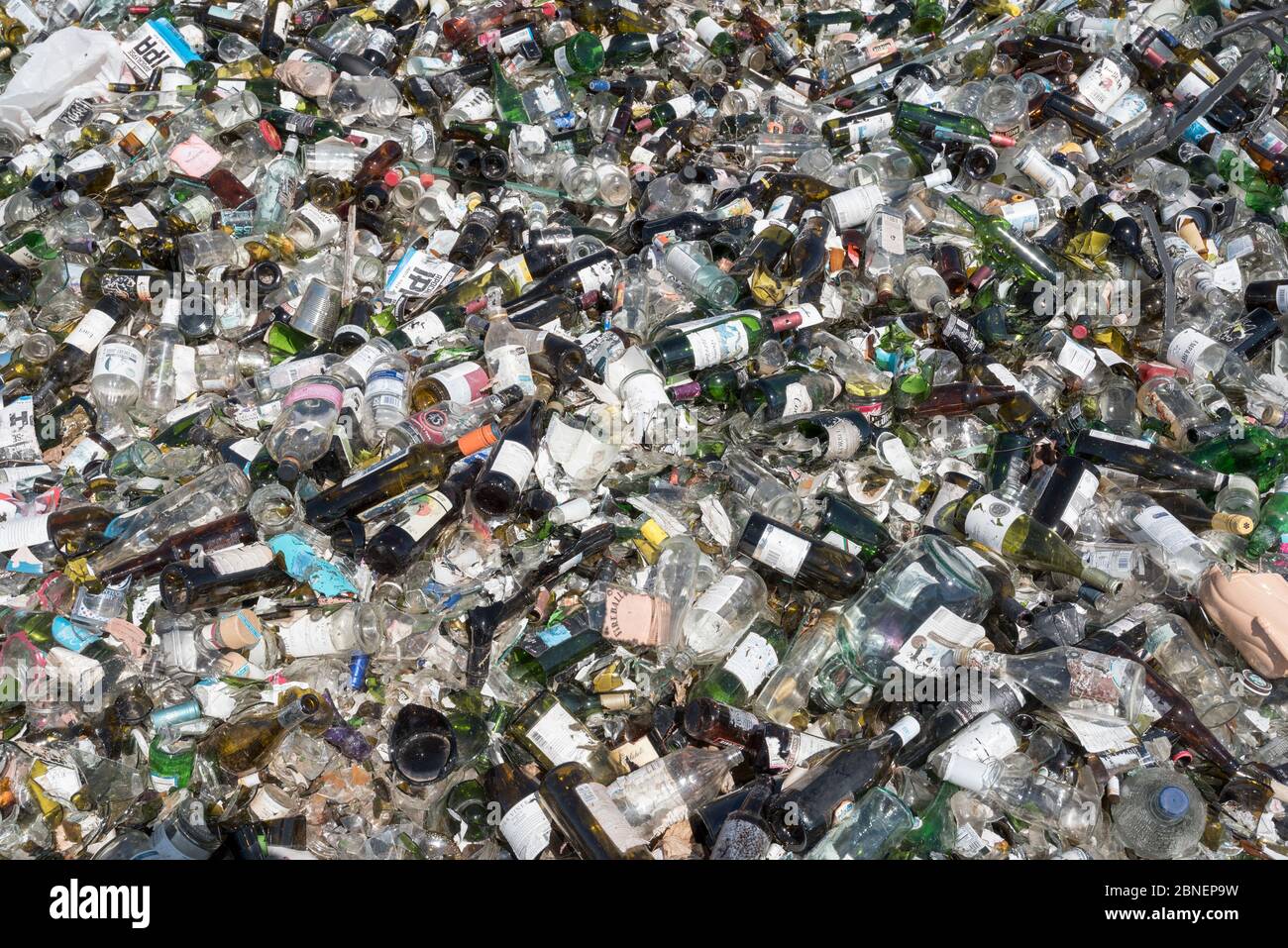 Glass pile at the Ant Flat Landfill in Wallowa County, Oregon Stock Photo Alamy