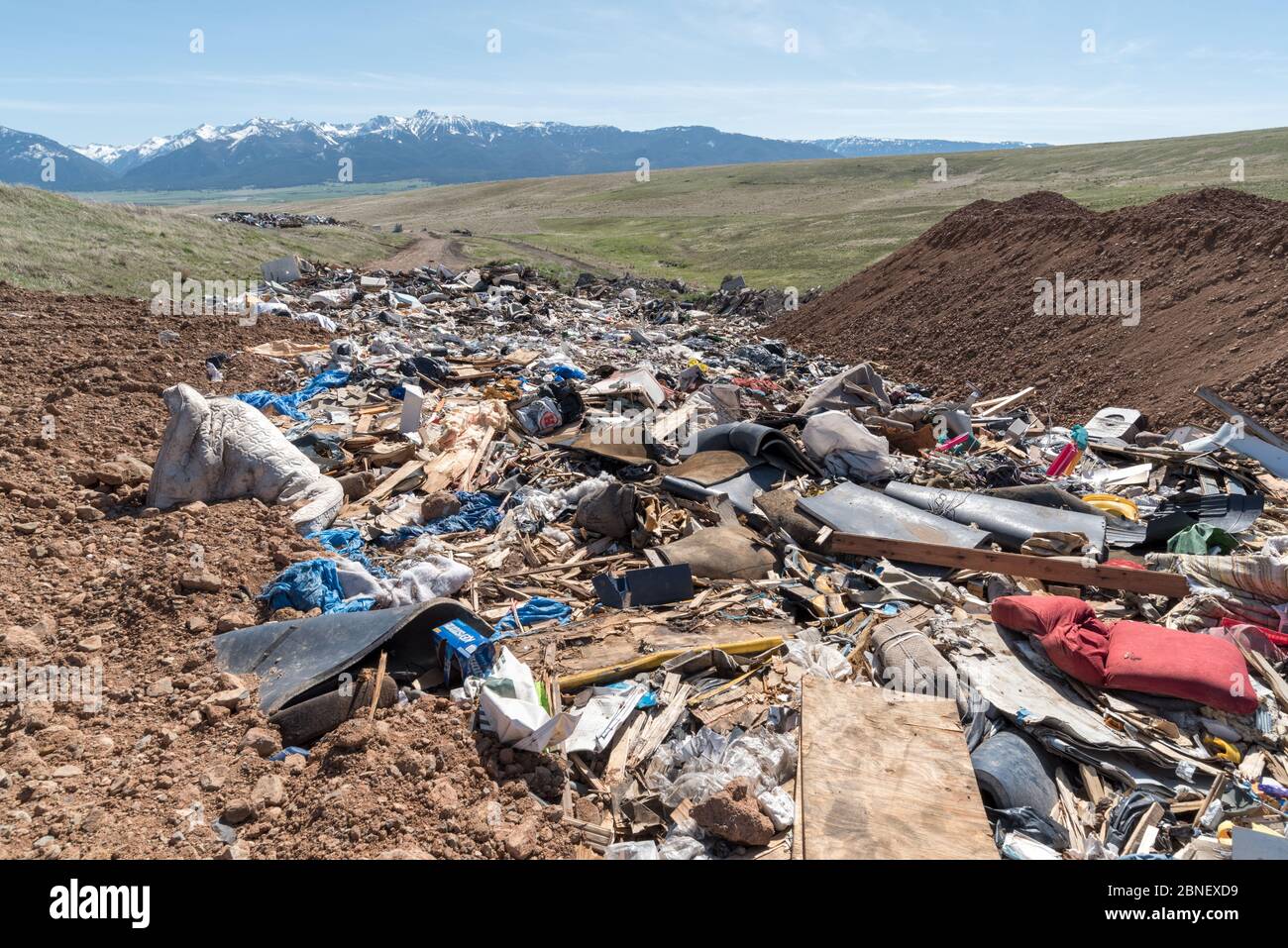 Garbage at the Ant Flat Landfill in Wallowa County, Oregon Stock Photo Alamy