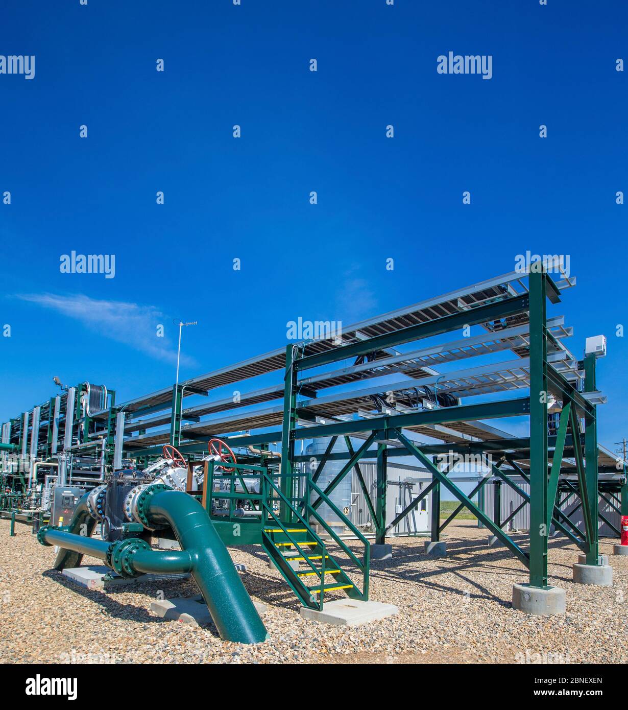 Gas Compression Station in North Dakota Stock Photo Alamy