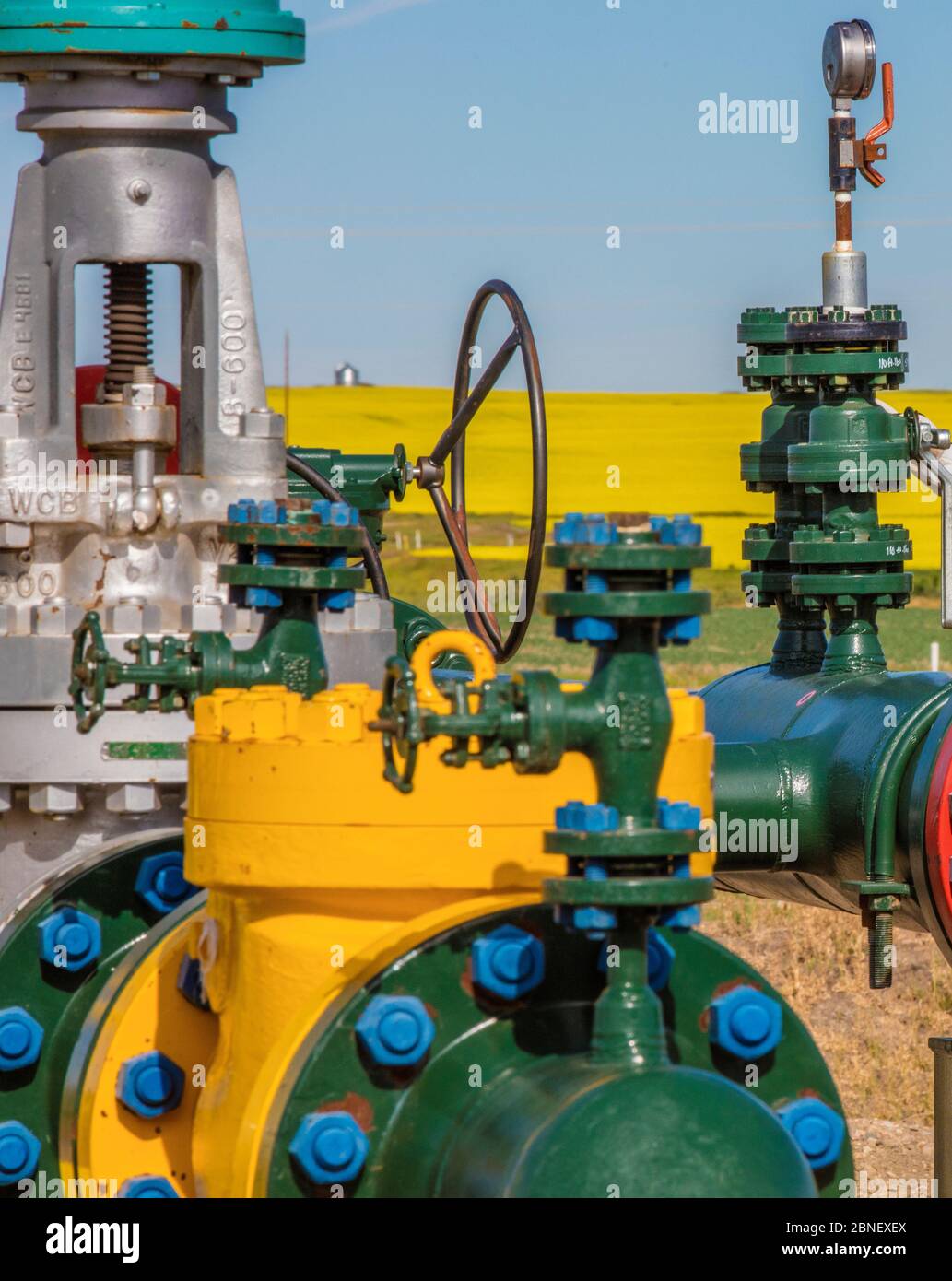 Gas Compression Station in North Dakota Stock Photo Alamy
