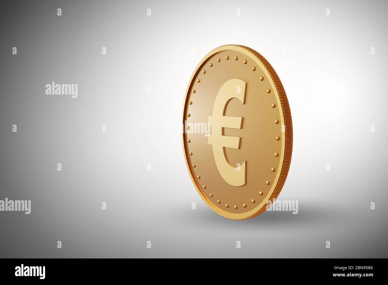 Golden coin euro - 3d rendering concept Stock Photo - Alamy