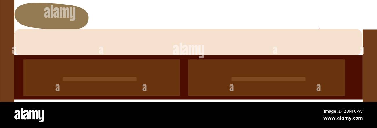 Isolated bed image Stock Vector