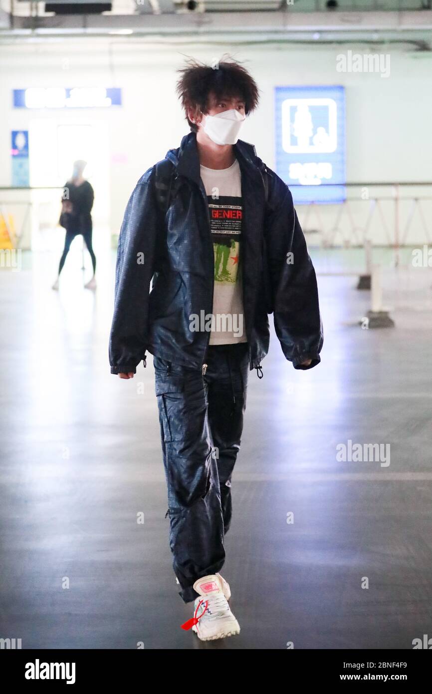 Chinese Actor Zhang Zhehan Arrives At A Beijing Airport Before Departure In Beijing China 24 April 2020 Stock Photo Alamy