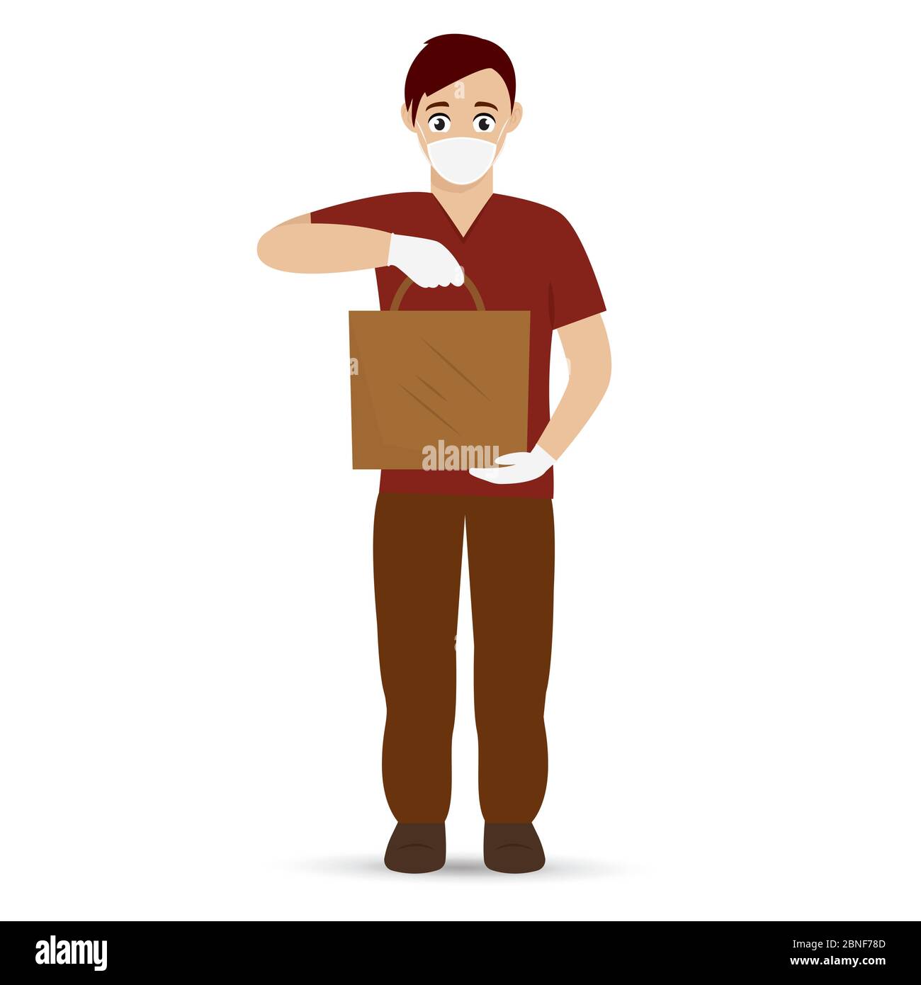 Delivery man with a package Stock Vector Image & Art - Alamy